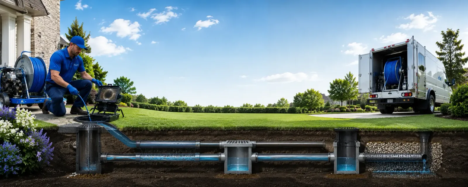 Outdoor drain cleaning information for Wells, MI